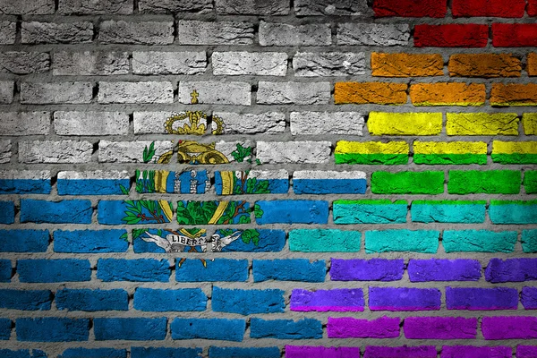 Donkere bakstenen muur - Lgbt-rechten - San Marino — Stockfoto