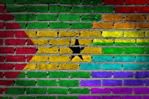 Parede de tijolo escuro - Direitos LGBT - São Tomé — Fotografia de Stock