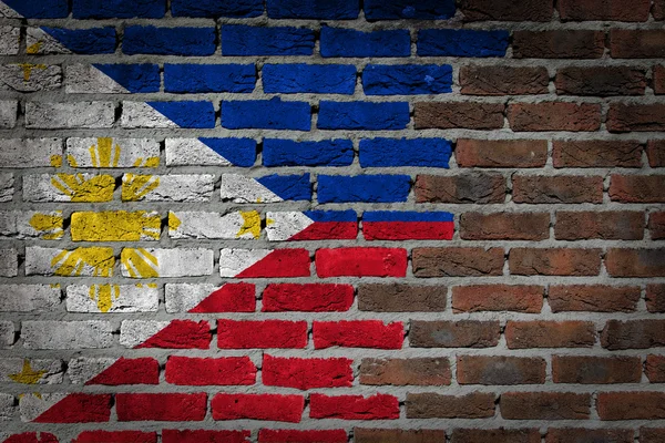 Textura de pared de ladrillo con bandera —  Fotos de Stock