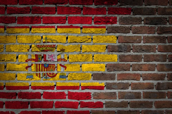 Textura de pared de ladrillo con bandera —  Fotos de Stock