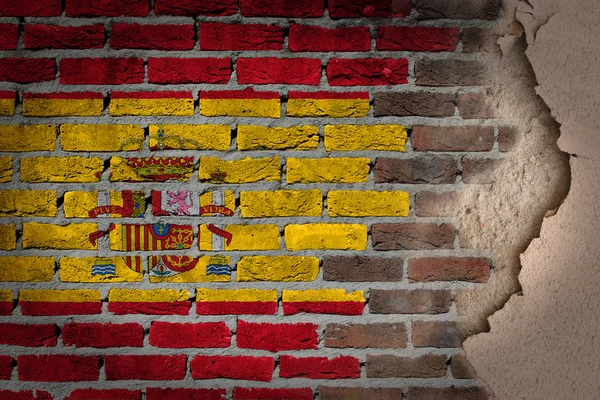 Mörk vägg med gips - Spanien — Stockfoto