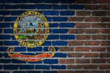 tuğla duvar dokusu ile bayrak