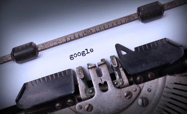Vintage-Inschrift von alter Schreibmaschine — Stockfoto