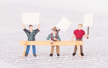 Onların hakları gösteren küçük kişiler 