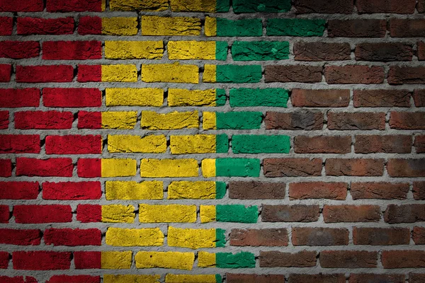 Brick wall texture with flag — Stock Photo, Image