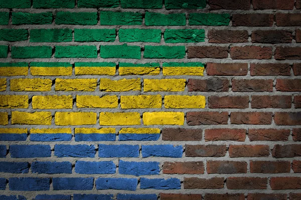 Textura de pared de ladrillo con bandera —  Fotos de Stock