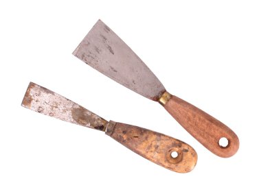 Eski kirli ve paslı sıyırıcı 