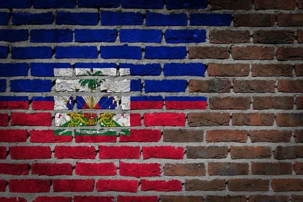 Textura de pared de ladrillo con bandera — Foto de Stock