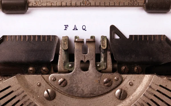 Vintage-inskripsjon med gammel skrivemaskin – stockfoto