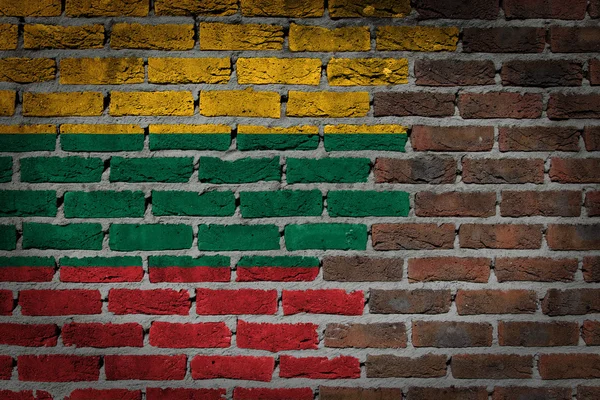 Brick wall texture with flag — Stock Photo, Image