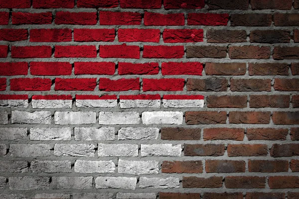 Textura de pared de ladrillo con bandera — Foto de Stock