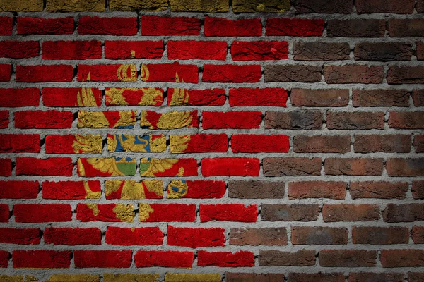 Texture Brick wall z flagą — Zdjęcie stockowe