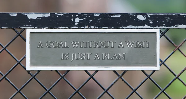 A goal without a wish is just a plan — Stock Photo, Image