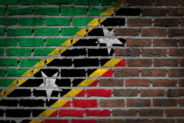 Brick wall texture with flag — Stock Photo, Image