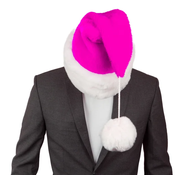 Business man with a santa hat — Stock Photo, Image