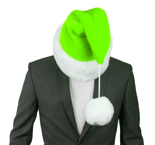 Business man with a santa hat — Stock Photo, Image