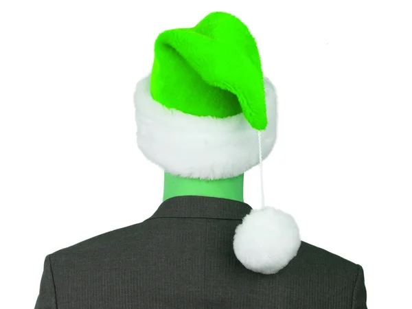 Business man with a santa hat — Stock Photo, Image