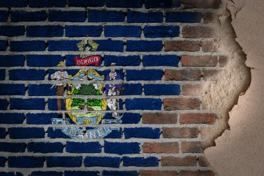 Karanlık tuğla duvar sıva - Maine ile