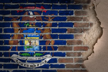 Karanlık tuğla duvar sıva - Michigan ile