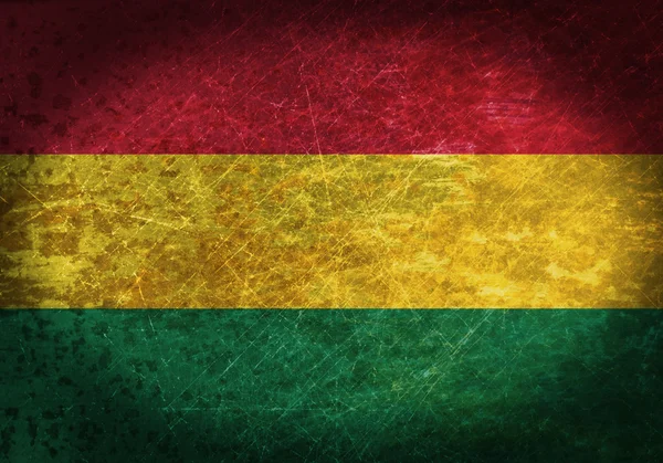 Eski paslı metal işareti bir bayrak ile