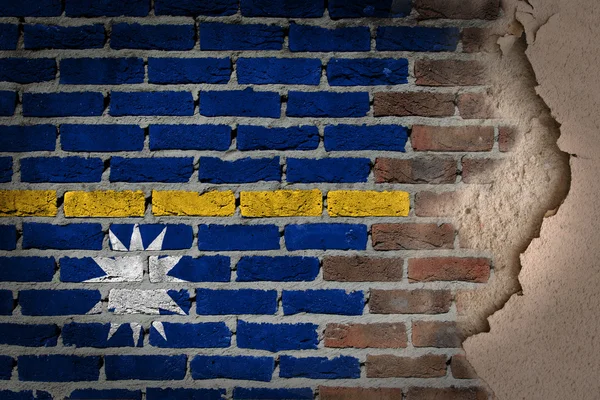 Dark brick wall with plaster - Nauru — Stock Photo, Image