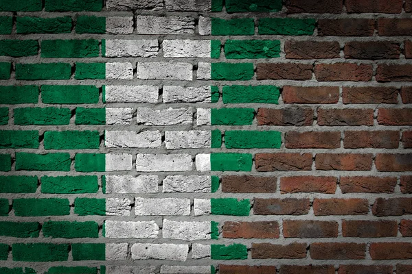Tuğla duvar dokusu ile bayrak — Stok fotoğraf