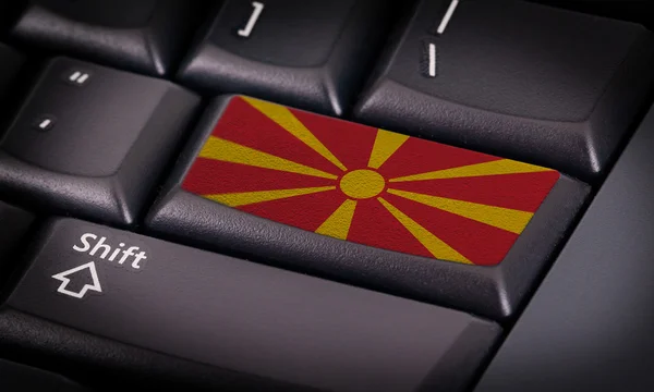 Flag on keyboard — Stock Photo, Image