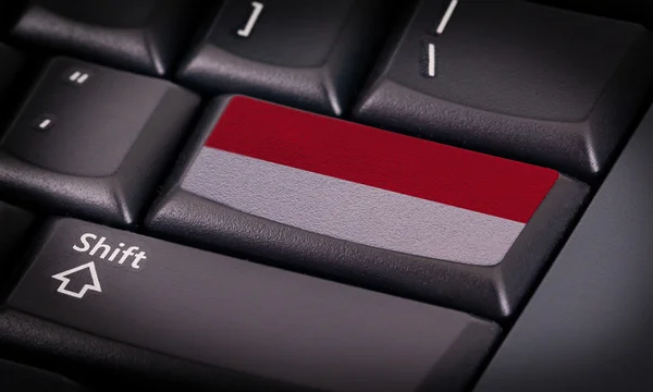 Флаг на клавиатуре — стоковое фото