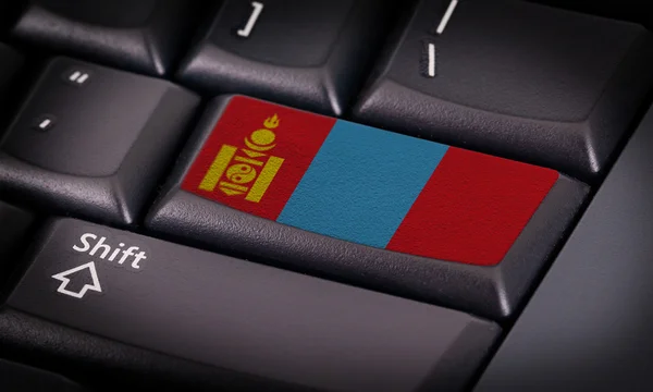 Flagge auf Tastatur — Stockfoto