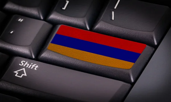 Bandiera sulla tastiera — Foto Stock