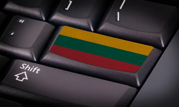 Flagge auf Tastatur — Stockfoto