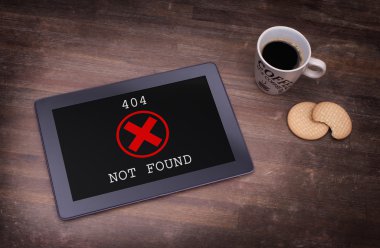 Bir hata 404 görüntüleme tablet