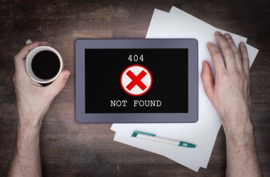 Bir hata 404 görüntüleme tablet