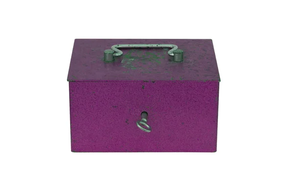Caja de dinero púrpura aislado —  Fotos de Stock