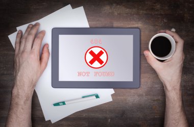 Bir hata 404 görüntüleme tablet