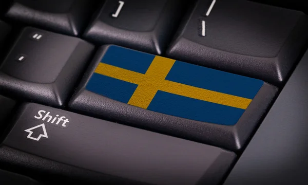 Flag on keyboard — Stock Photo, Image