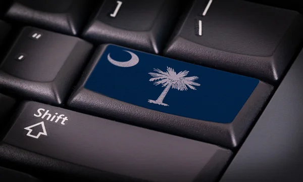 Flag on keyboard — Stock Photo, Image