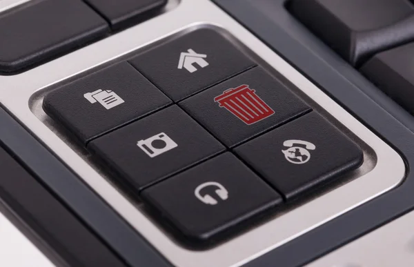 Botones en un teclado - Papelera —  Fotos de Stock