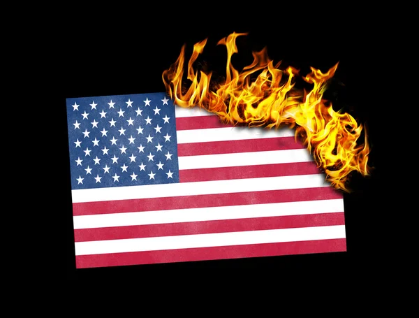 Flaggenverbrennung - USA — Stockfoto