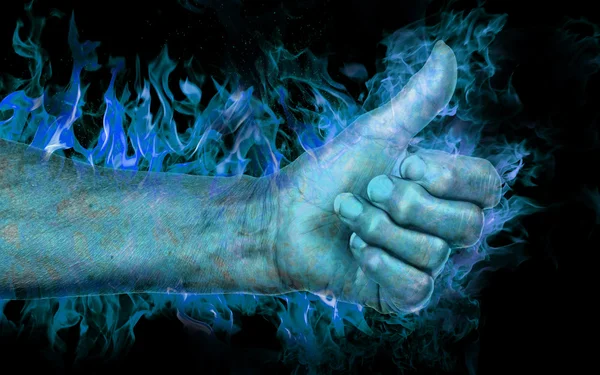 Thumbs up from the ghost — Stock Photo, Image