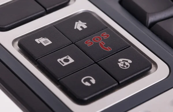 Кнопки на клавиатуре - SOS — стоковое фото