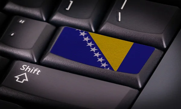 Flag on keyboard — Stock Photo, Image