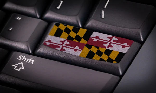 Flag on keyboard — Stock Photo, Image