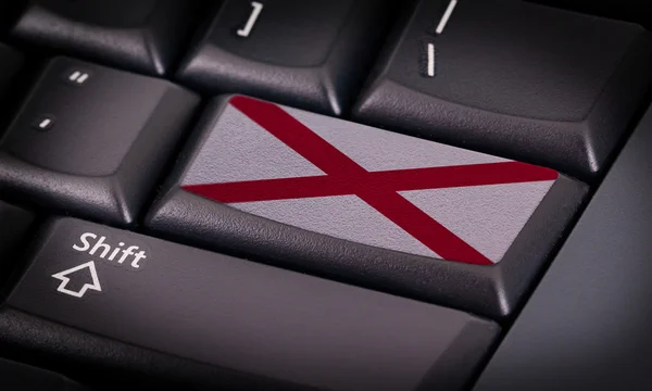 Flag on keyboard — Stock Photo, Image