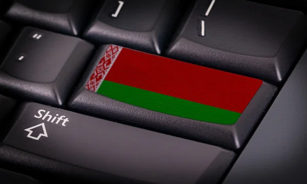 Flag on keyboard — Stock Photo, Image