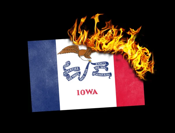 Flag burning - Iowa — Stock Photo, Image