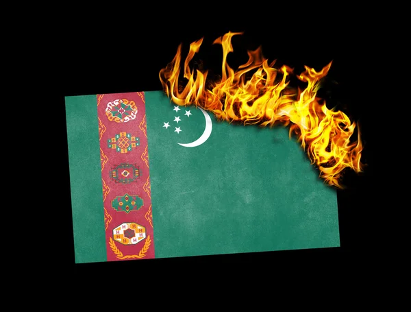 Quema de la bandera - Turkmenistán —  Fotos de Stock