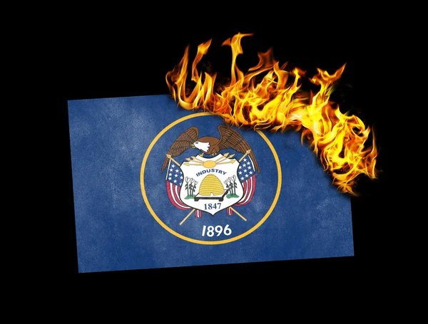 Сожжение флага - Юта — стоковое фото