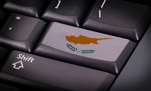 Flag on keyboard — Stock Photo, Image