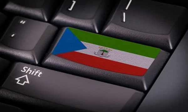 Bandera en el teclado — Foto de Stock